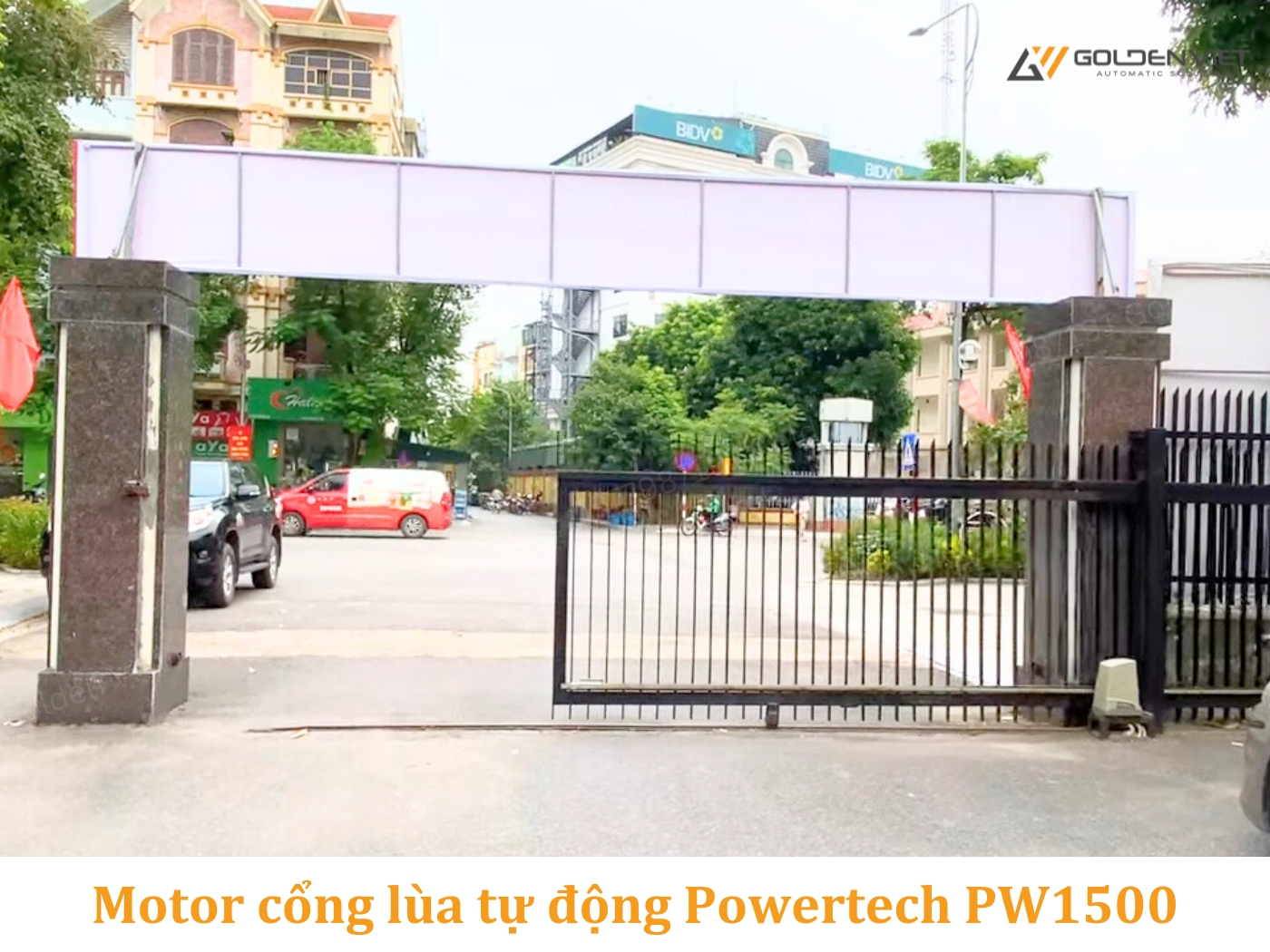 Motor cổng lùa Đài Loan Powertech PSA1500 cho cổng có kích thước lớn