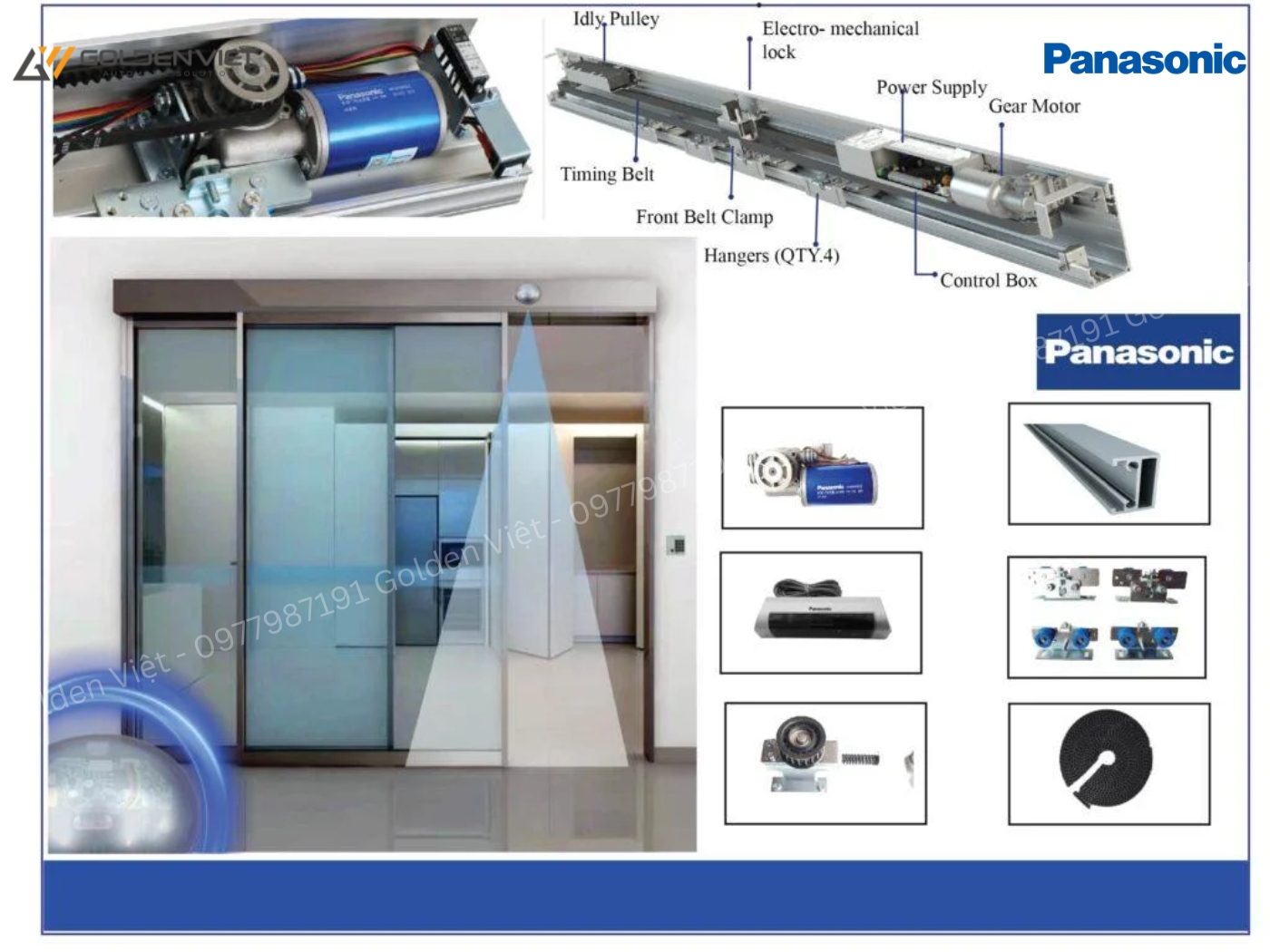 Trọn bộ cửa tự động Panasonic 