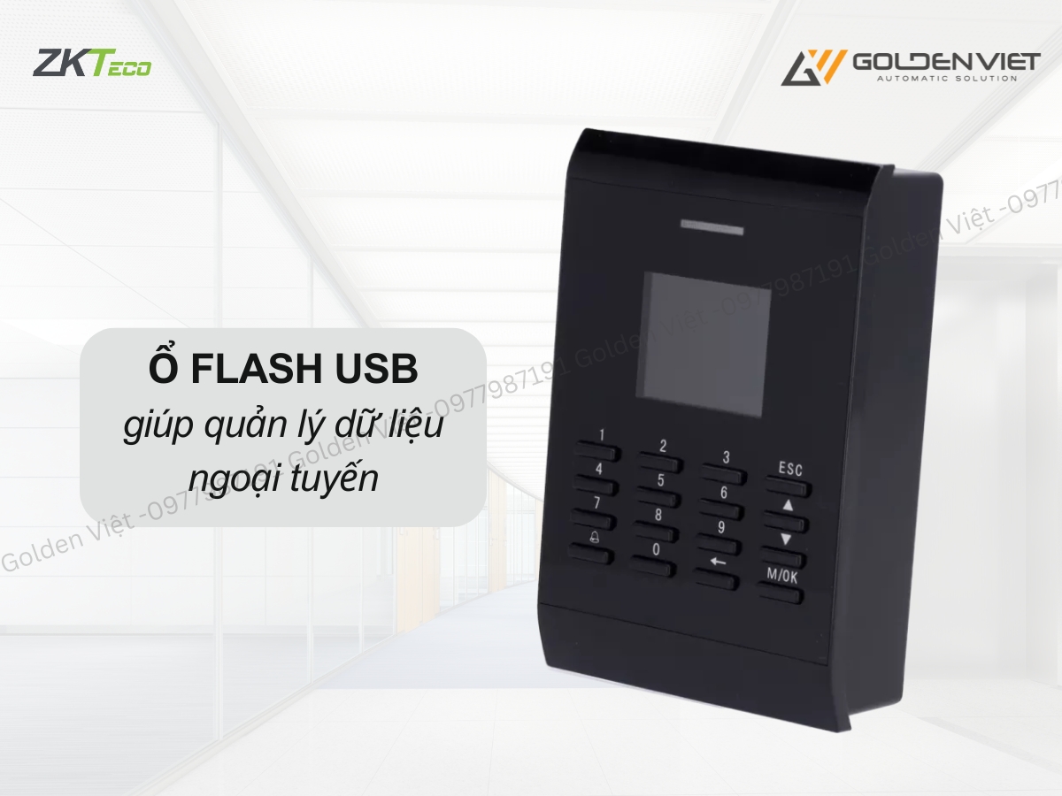 Máy chấm công ZKteco SC405 có ổ flash USB