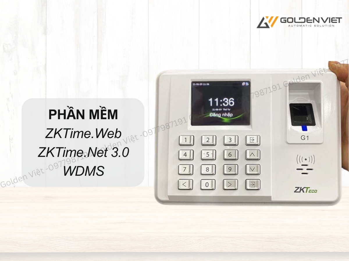 ZKteco G1 tương thích với các phần mềm chấm công ZKTime.Web, ZKTime.Net 3.0 và WDMS