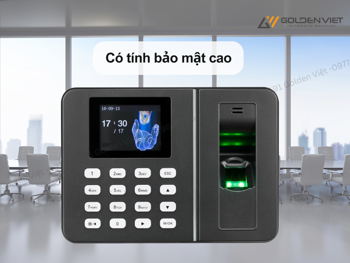 Máy chấm công ZKteco LX35W có tính bảo mật cao