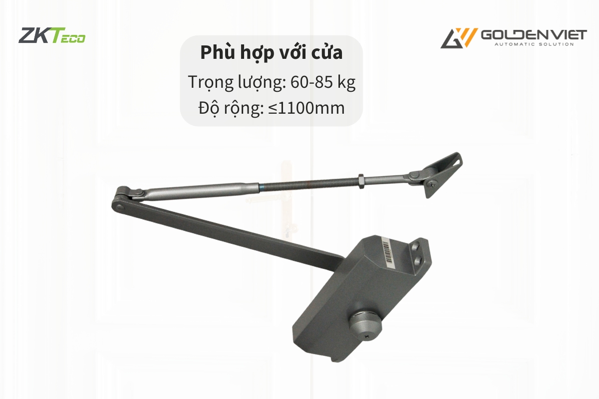 ZKTeco DC6085L phù hợp với các loại cửa có trọng lượng từ 60-80kg