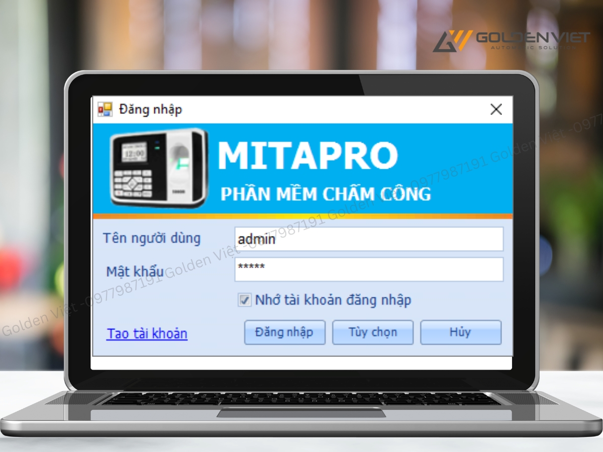 Màn hình giao diện chính của phần mềm Mita Pro