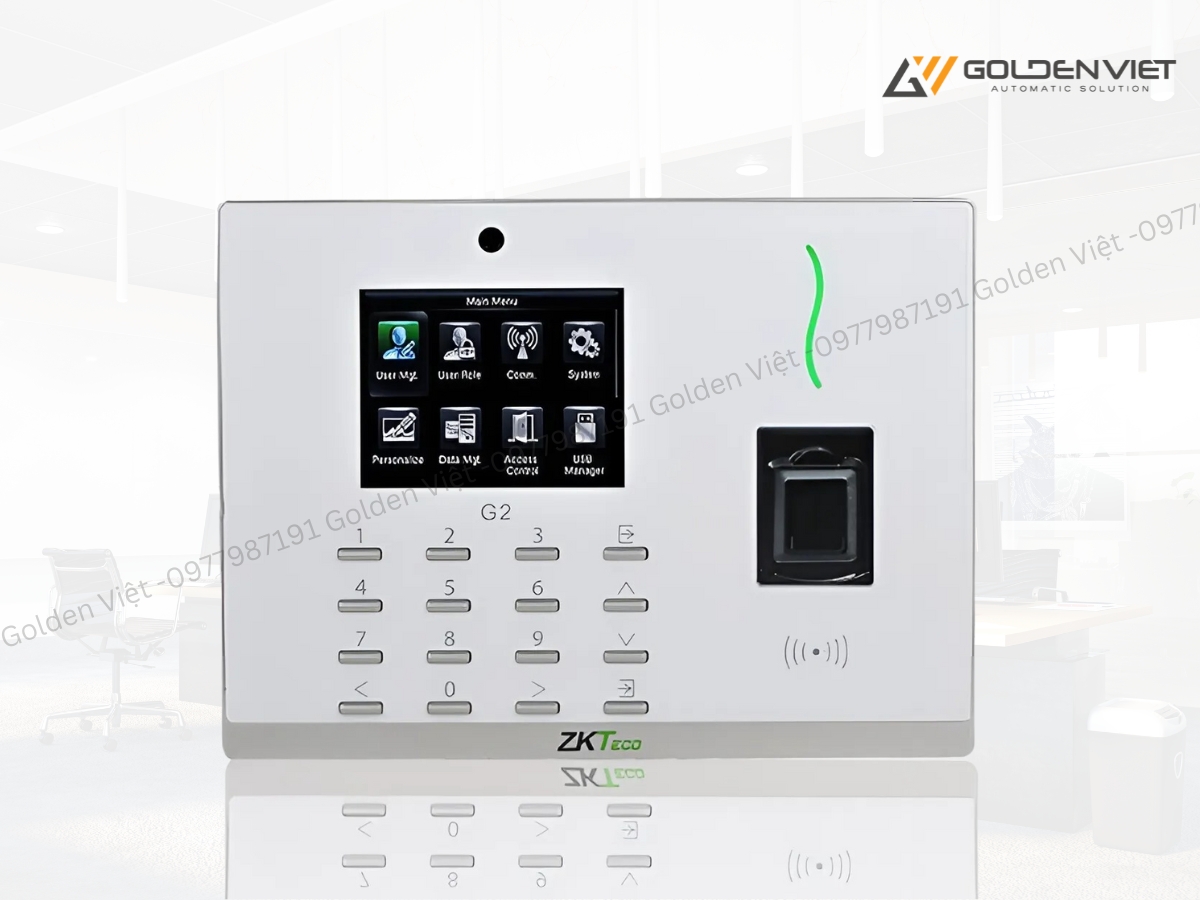 Công ty cổ phần Golden Việt cung cấp máy chấm công ZKteco G2 bảo hành 12 tháng