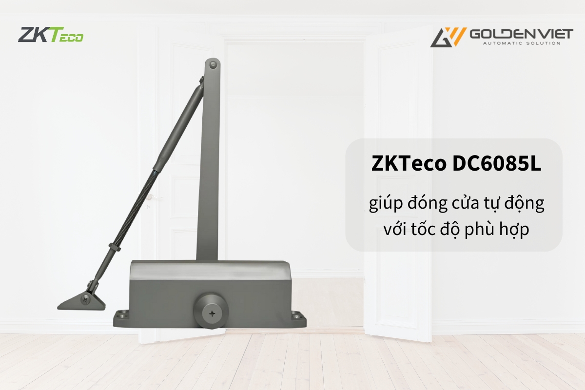 Tay co thuỷ lực ZKTeco DC6085L giúp đóng cửa tự động với tốc độ phù hợp