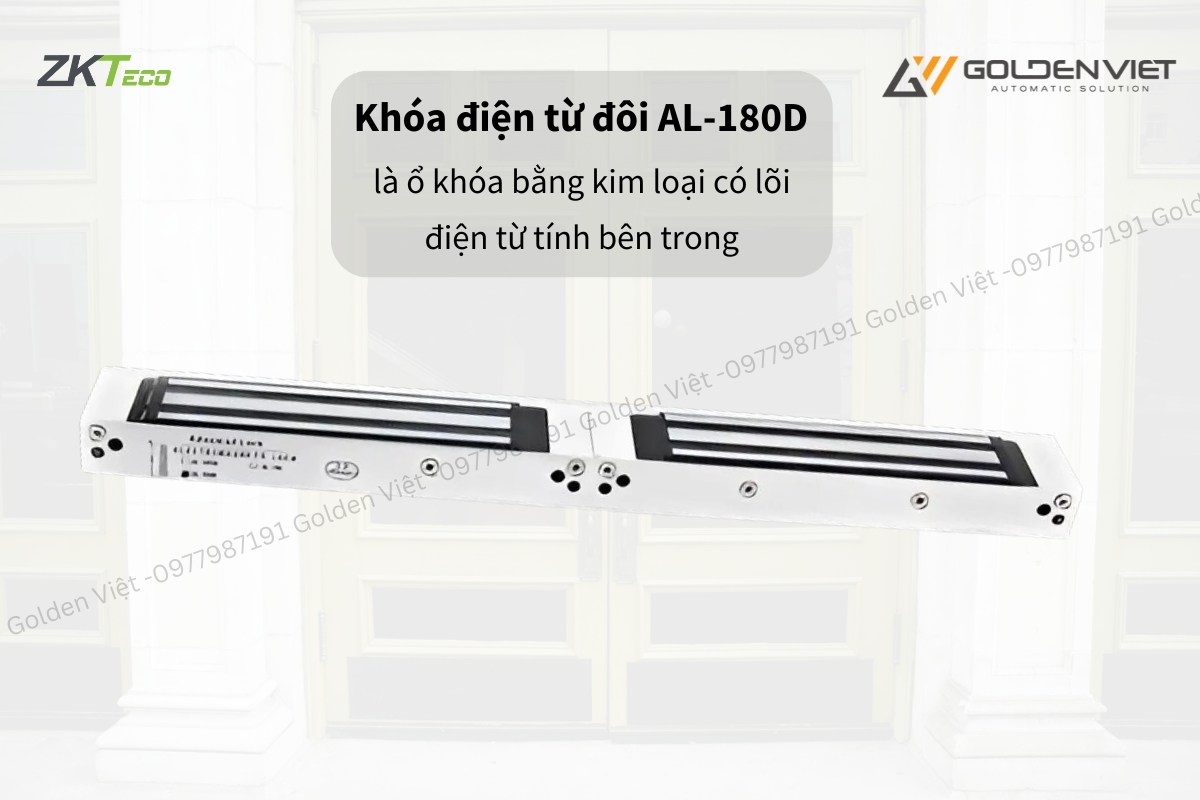 Khóa điện từ AL-180D phù hợp lắp đặt cho cửa 2 cánh