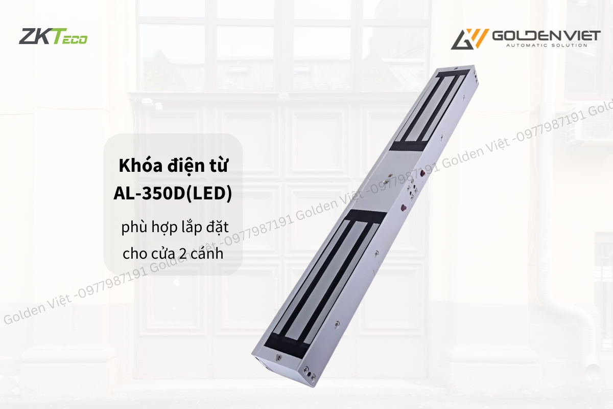 Khóa điện từ AL-350D(LED) phù hợp lắp đặt cho cửa 2 cánh