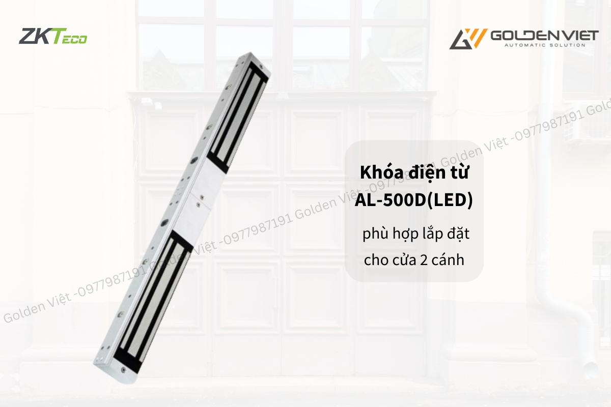 Khóa điện từ đôi AL-500 được thiết kế dành cho loại cửa có 2 cánh