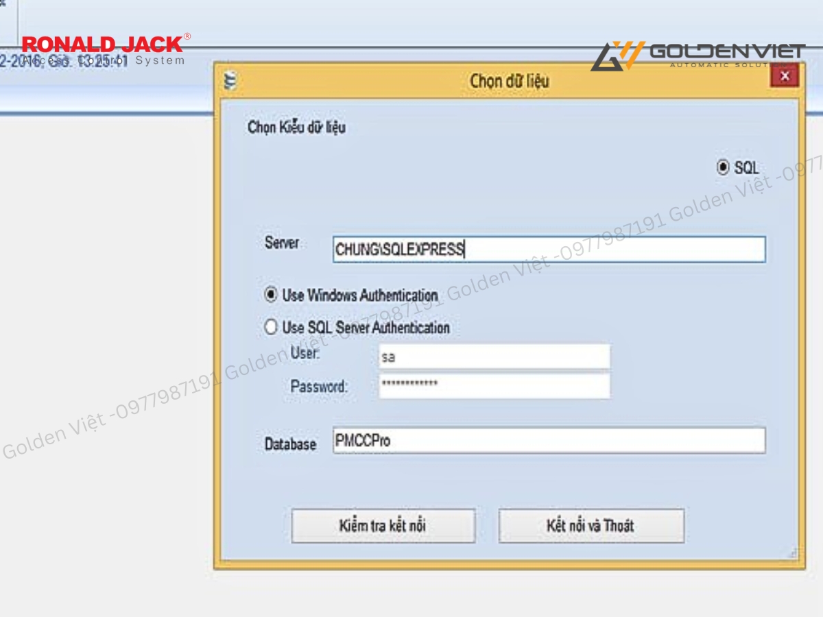 Paste server của phần mềm Ronald Jack Pro