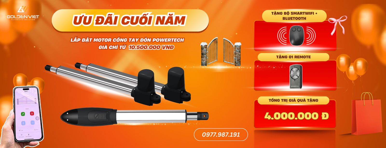 Ưu đãi cuối năm khi lắp cổng tự động