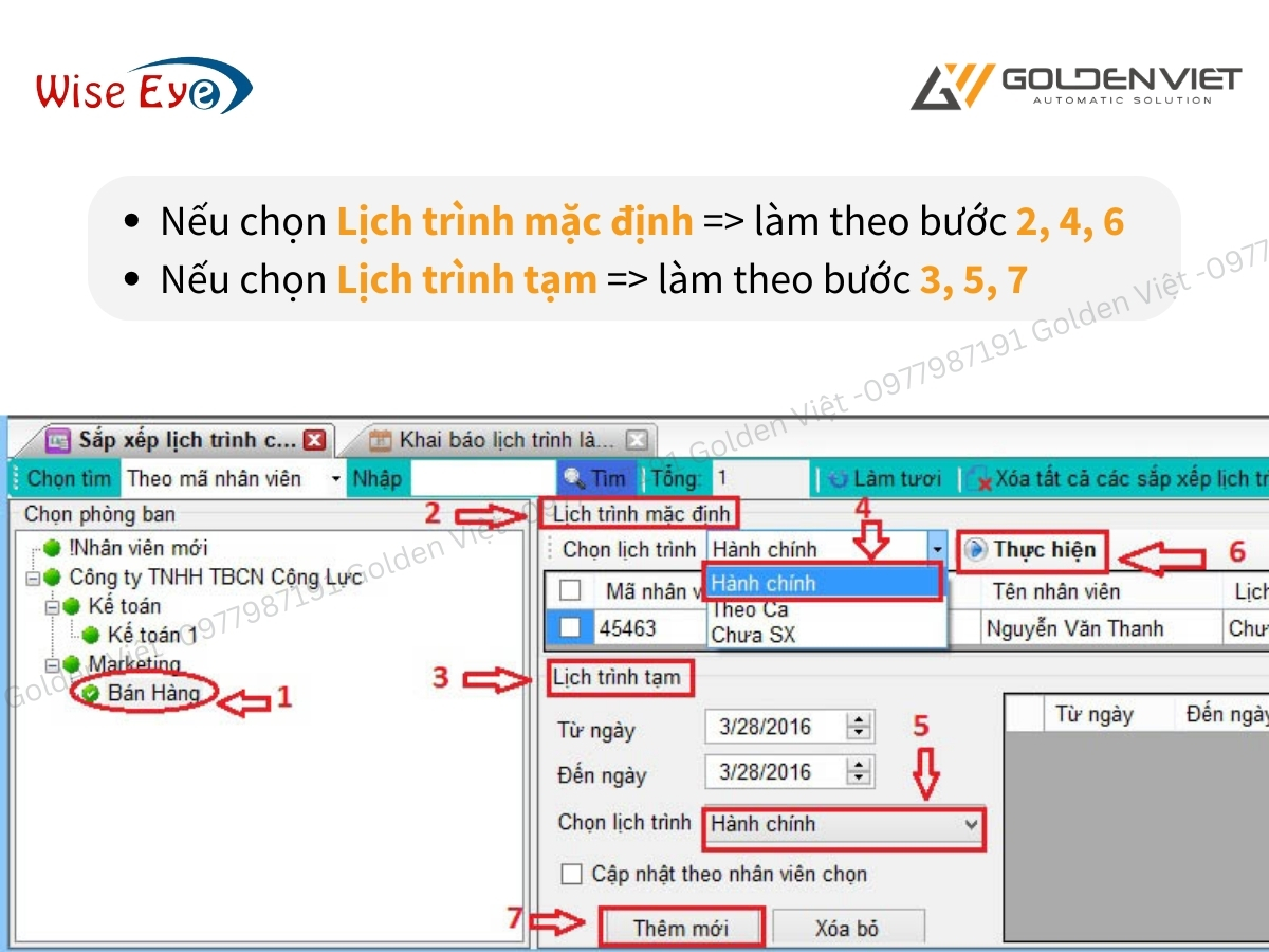 Sắp xếp lịch trình