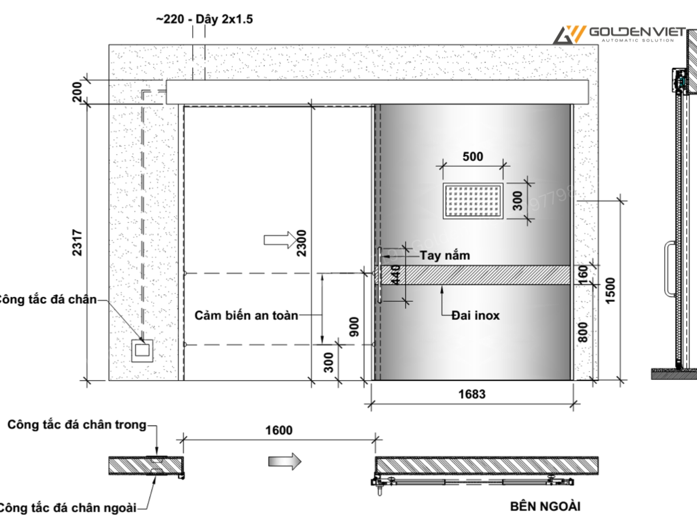 Sơ đồ lắp đặt cửa phòng mổ chuyên dụng bệnh viện