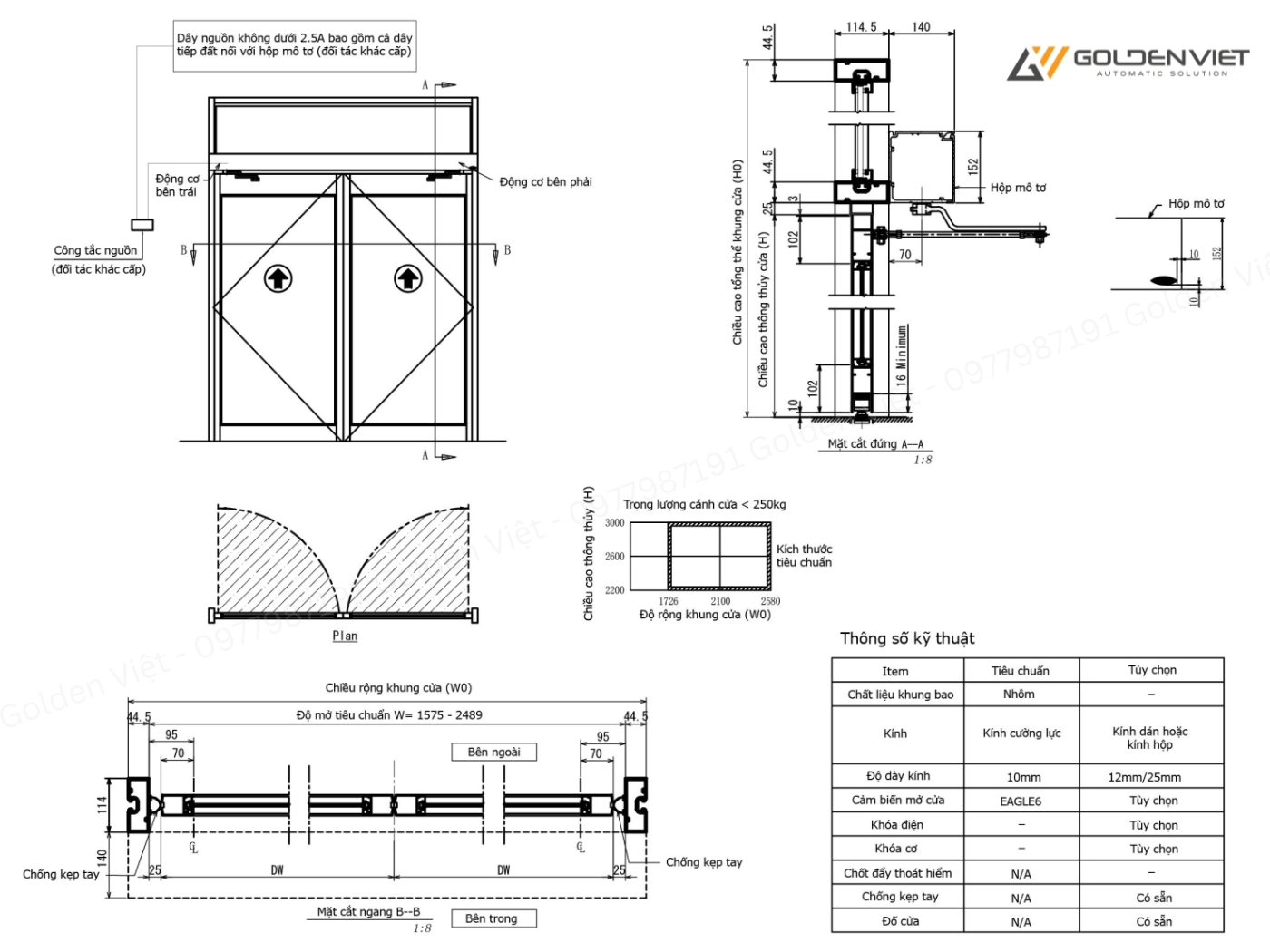 Cửa mở cánh NABCO GT8400 