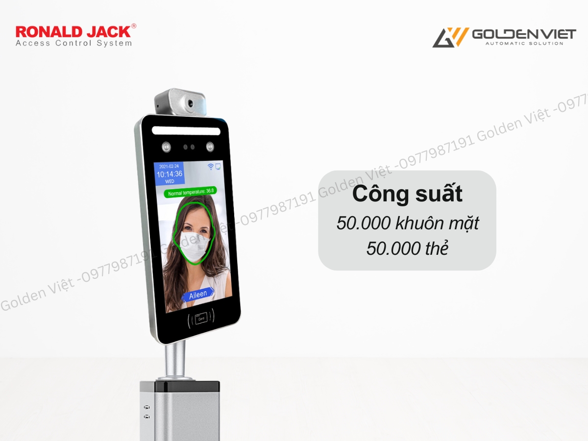 Ronald Jack AI08T có thể xác minh 50.000 khuôn mặt và 50.000 thẻ