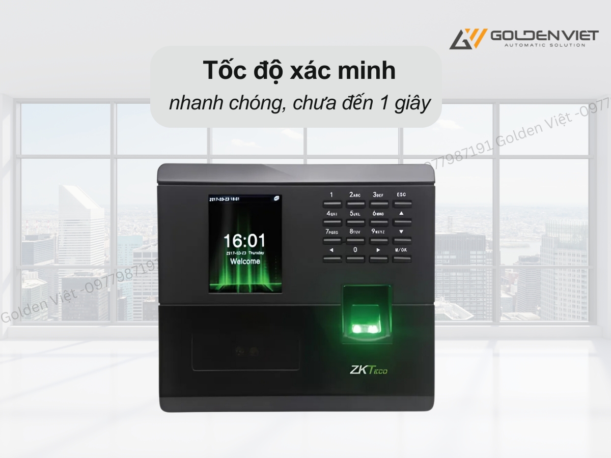 Máy chấm công khuôn mặt ZKteco MB100VL tốc độ xác minh nhanh chóng