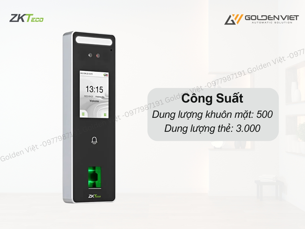 ZKteco Speed V3L hỗ trợ chấm công bằng khuôn mặt, vân tay và thẻ