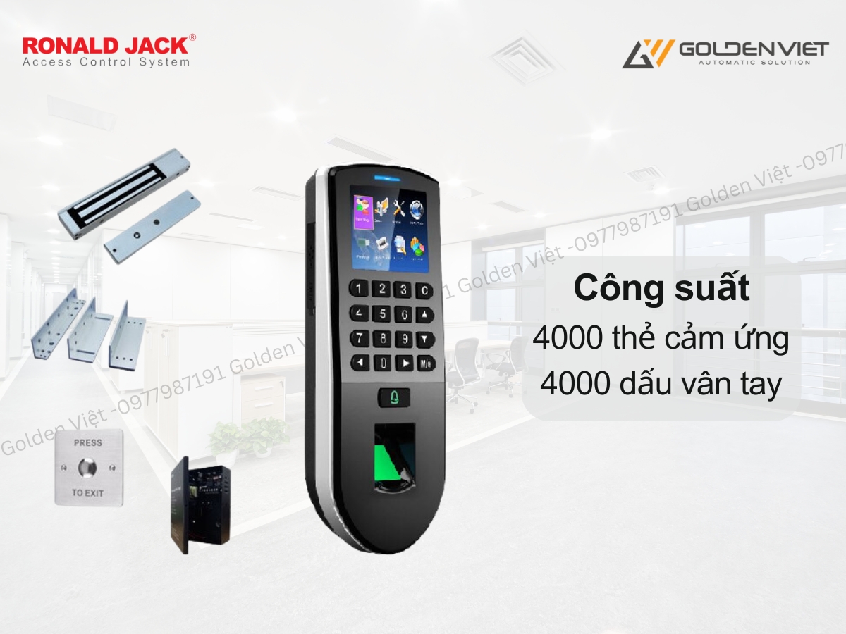 Máy chấm công thẻ từ cảm ứng Ronald Jack F19 có công suất lớn