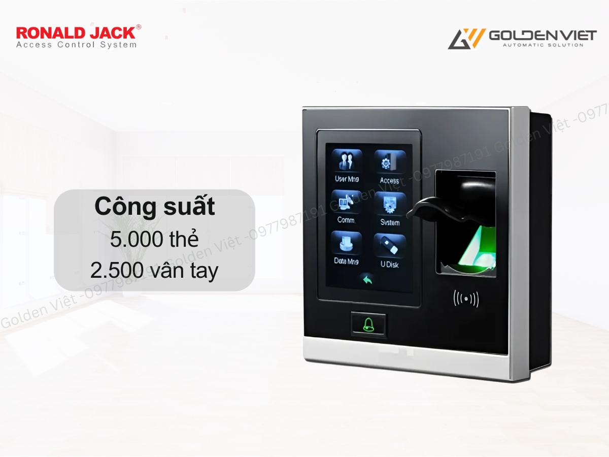 Máy chấm công thẻ từ cảm ứng Ronald Jack SF400 nhận diện được 5.000 thẻ và 1.500 vân tay