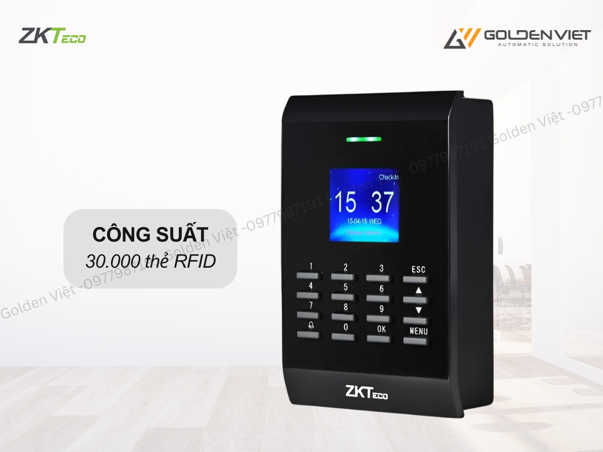 Máy chấm công thẻ từ cảm ứng ZKteco SC405 có thể xác minh 30.000 thẻ RFID