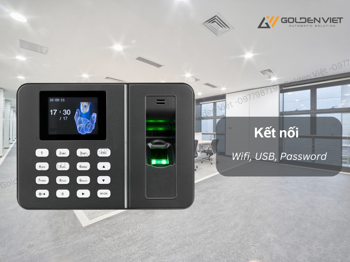 Máy chấm công vân tay ZKteco LX35W hỗ trợ kết nối qua Wifi, USB, Password