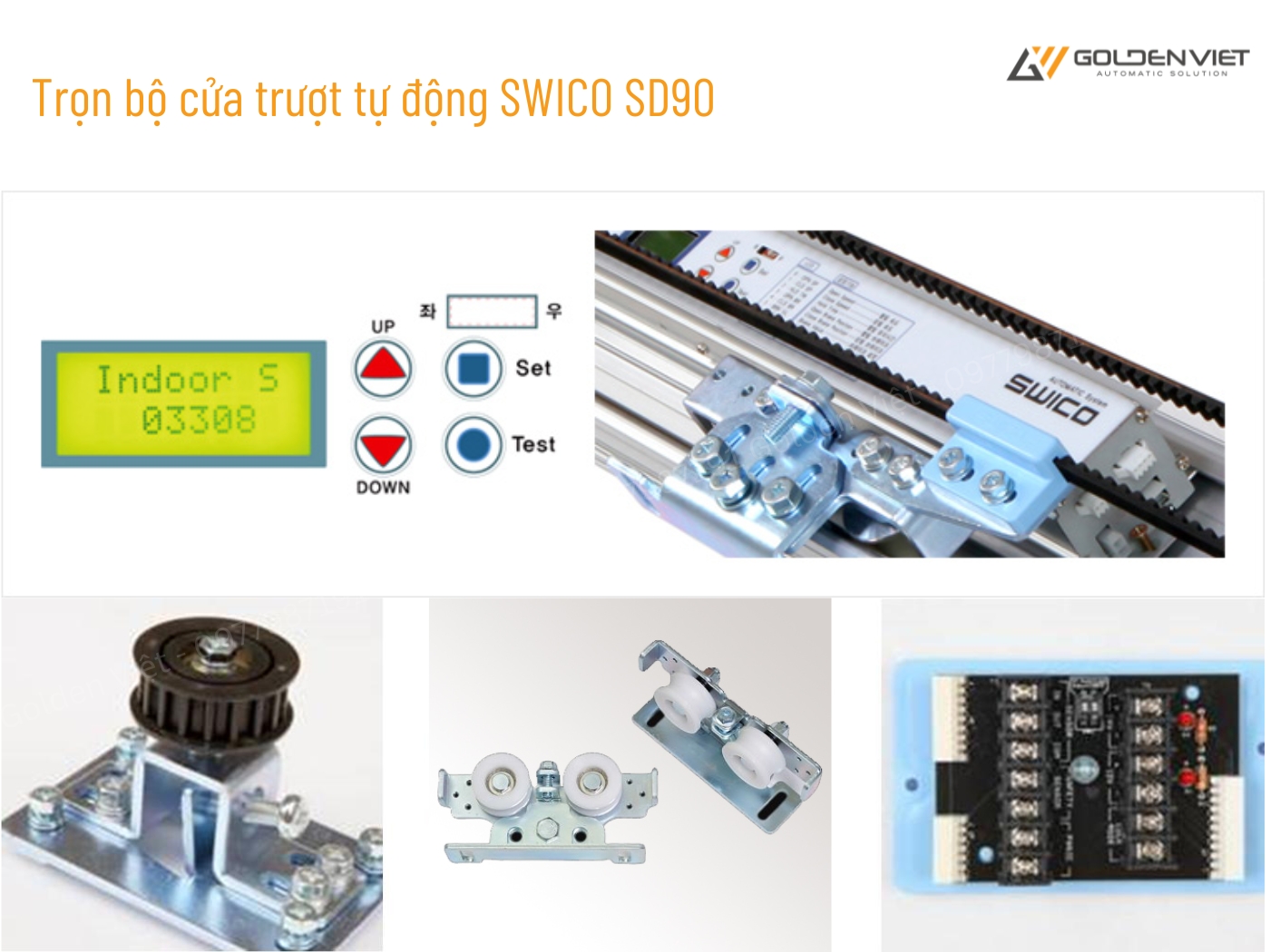 Bộ cửa trượt tự động SWICO SD60 nguyên kiện